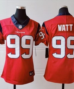 Houston Texans Jj Watt #99 Nfl 2020 Red Womens Jersey