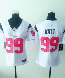 Houston Texans Jj Watt #99 Nfl 2020 White Womens Jersey
