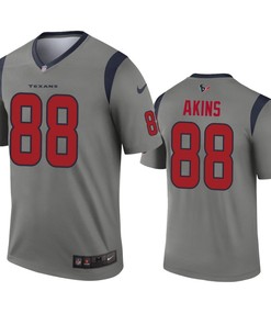 Houston Texans Jordan Akins Gray Inverted Legend Jersey