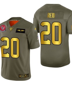 Houston Texans Justin Reid 2019 Salute To Service Nfl 100 Mens Jersey Metallic