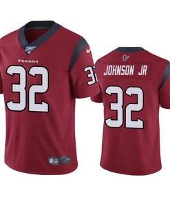 Houston Texans Lonnie Johnson Jr. Red 100th Season Vapor Limited Jersey