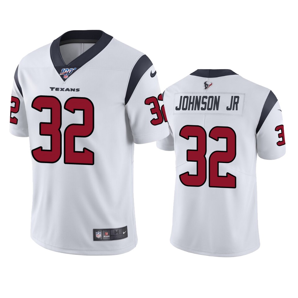 Houston Texans Lonnie Johnson Jr. White 100th Season Vapor Limited Jersey