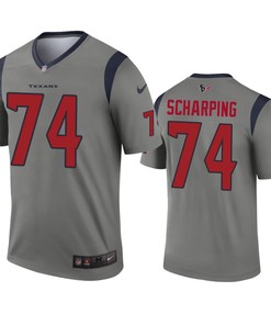 Houston Texans Max Scharping Gray Inverted Legend Jersey