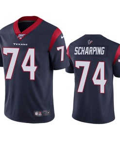 Houston Texans Max Scharping Navy 100th Season Vapor Limited Jersey