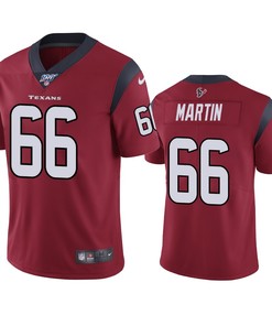 Houston Texans Nick Martin Red 100th Season Vapor Limited Jersey