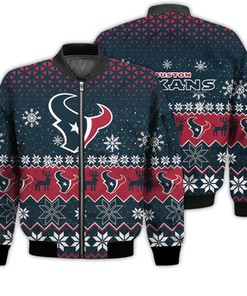 Houston Texans Sports Football American Ugly Christmas Sweater Gifts Unisex 3D Bomber Jacket