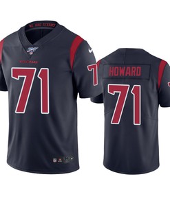 Houston Texans Tytus Howard Navy 100th Season Color Rush Jersey