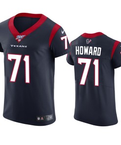 Houston Texans Tytus Howard Navy 100th Season Vapor Elite Jersey