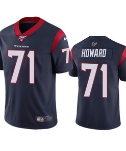 Houston Texans Tytus Howard Navy 100th Season Vapor Limited Jersey