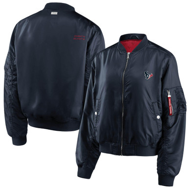 Houston Texans WEAR by Erin Andrews Women's Bomber Full-Zip Jacket - Navy