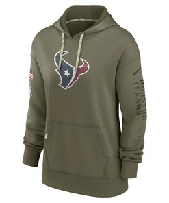 Houston Texans Women's 2022 Salute To Service Performance Pullover Hoodie - Olive