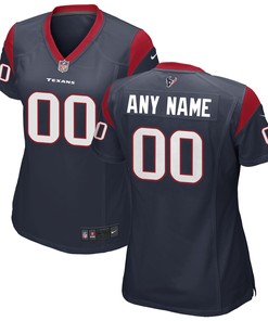 Houston Texans Womens Custom Game Jersey Navy Custom Jerseys Nfl