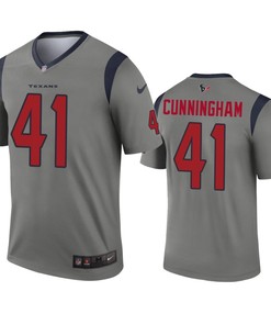 Houston Texans Zach Cunningham Gray Inverted Legend Jersey