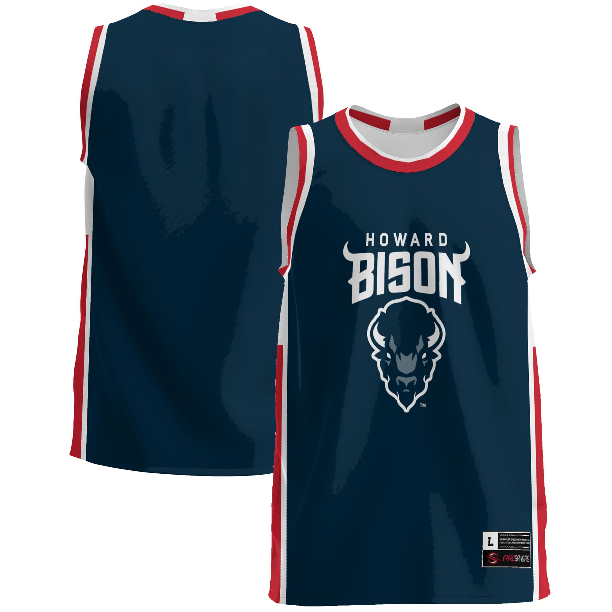 Howard Bison Basketball Jersey - Navy Ncaa