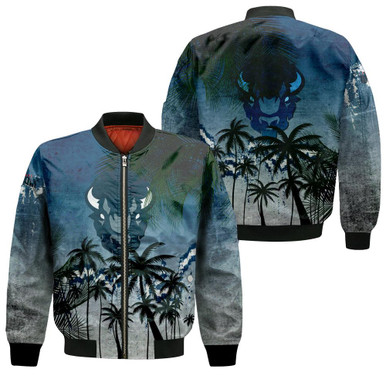 Howard Bison Bomber Jacket Coconut Tree Tropical Grunge - NCAA