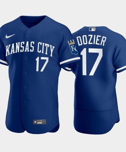 Hunter Dozier 17 Kansas City Royals 2022-23 Blue Men's Jersey