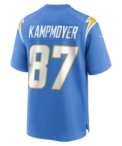 Hunter Kampmoyer Los Angeles Chargers Game Player Jersey - Powder Blue