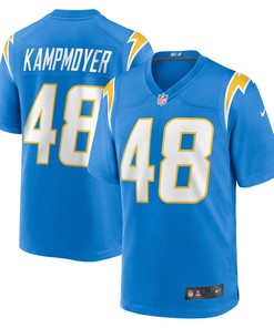 Hunter Kampmoyer Los Angeles Chargers Player Game Jersey - Powder Blue Nfl