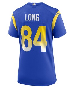 Hunter Long 84 Los Angeles Rams Women's Home Game Jersey - Royal