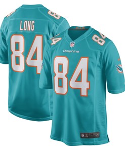 Hunter Long Miami Dolphins Game Jersey - Aqua Nfl