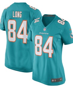 Hunter Long Miami Dolphins Womens Game Jersey - Aqua Nfl