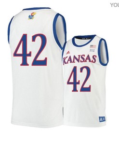 Hunter Mickelson 42 Kansas Jayhawks Basketball Youth Jersey - Beige