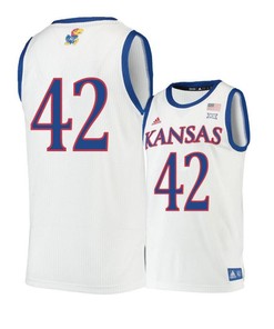 Hunter Mickelson 43 Kansas Jayhawks Basketball Men Jersey - Beige