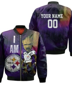 I Am Groot Steelers Pittsburgh Steelers 3d Personalized Bomber Jacket