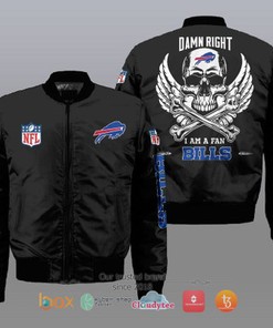 I am a fan Buffalo Bills Wings Skull NFL Bomber Jacket
