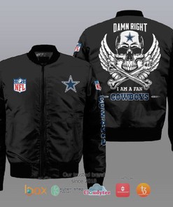 I am a fan Dallas Cowboys Wings Skull NFL Bomber Jacket