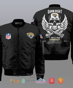I am a fan Jacksonville Jaguars Wings Skull NFL Bomber Jacket