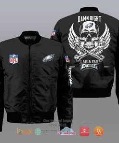 I am a fan Philadelphia Eagles Wings Skull NFL Bomber Jacket