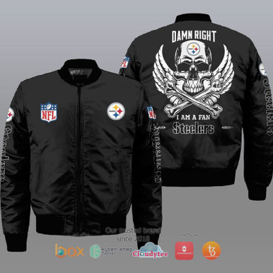 I am a fan Pittsburgh Steelers Wings Skull NFL Bomber Jacket