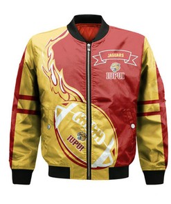 IUPUI Jaguars Bomber Jacket Flame Ball - NCAA