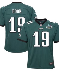 Ian Book 19 Philadelphia Eagles Super Bowl LVII Champions 2 Stars 2 Stars Youth Game Jersey - Black