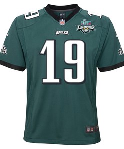 Ian Book 19 Philadelphia Eagles Super Bowl LVII Champions 2 Stars 2 Stars Youth Game Jersey - Black