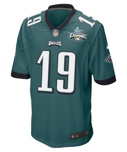 Ian Book 19 Philadelphia Eagles Super Bowl LVII Champions 2 Stars Men Game Jersey - Midnight Green