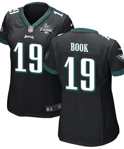 Ian Book 19 Philadelphia Eagles Super Bowl LVII Champions 2 Stars Women Game Jersey - Black