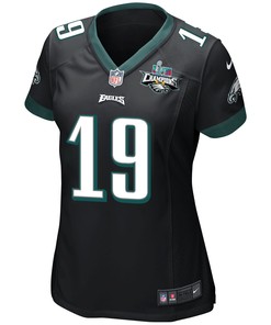 Ian Book 19 Philadelphia Eagles Super Bowl LVII Champions 2 Stars Women Game Jersey - Black