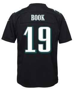 Ian Book 19 Philadelphia Eagles Super Bowl LVII Champions 2 Stars Youth Game Jersey - Black
