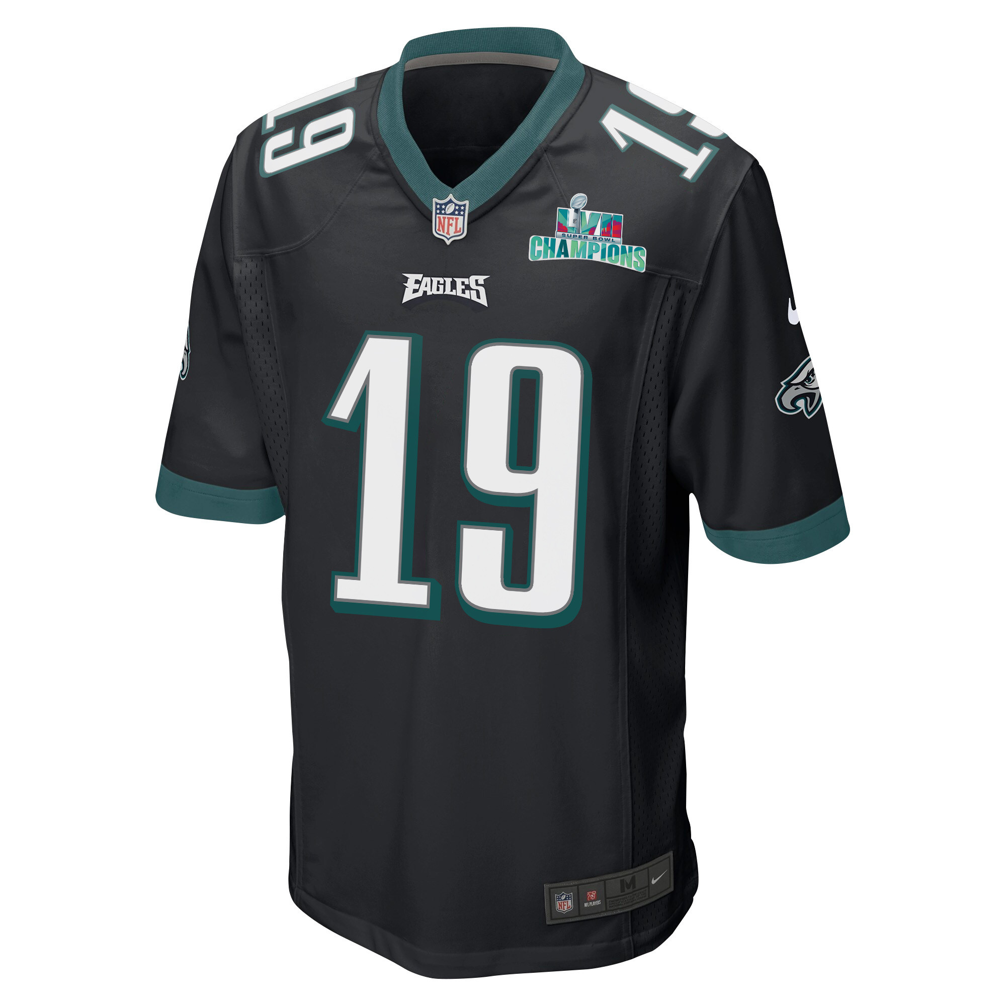 Ian Book 19 Philadelphia Eagles Super Bowl LVII Champions Men Game Jersey - Black