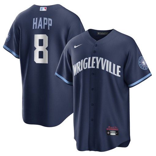 Ian Happ Chicago Cubs 2021 City Connect Replica Player Jersey - Navy Mlb