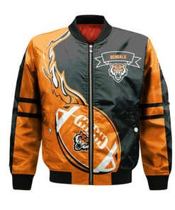 Idaho State Bengals Bomber Jacket Flame Ball - NCAA
