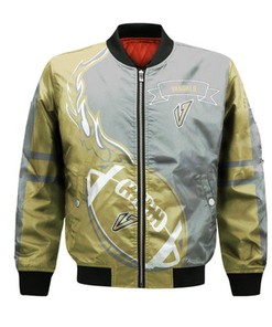 Idaho Vandals Bomber Jacket Flame Ball - NCAA