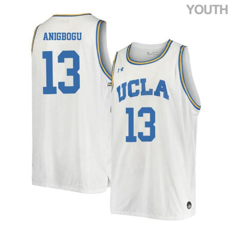 Ike Anigbogu 13 UCLA Bruins Retro Elite Basketball Youth Jersey - White