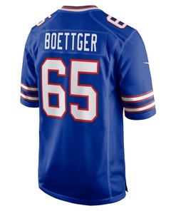 Ike Boettger 65 Buffalo Bills Game Player Jersey - Royal