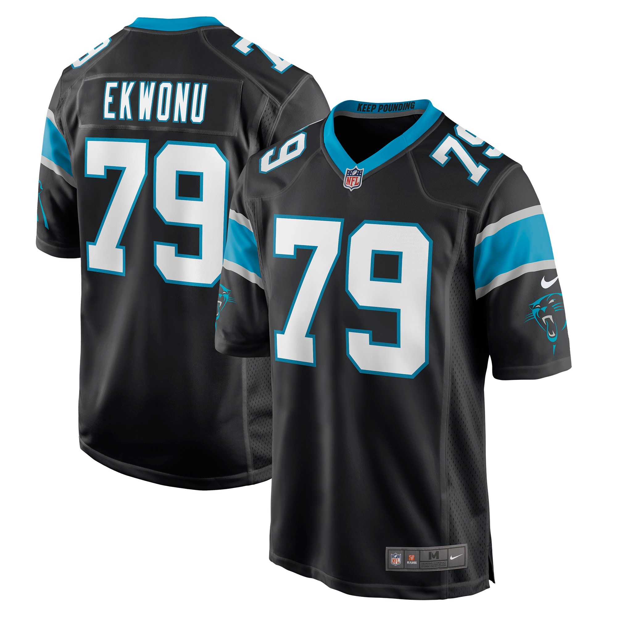 Ikem Ekwonu Carolina Panthers 2022 Nfl Draft First Round Pick Game Jersey - Black