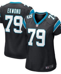 Ikem Ekwonu Carolina Panthers Womens Player Game Jersey - Black Nfl