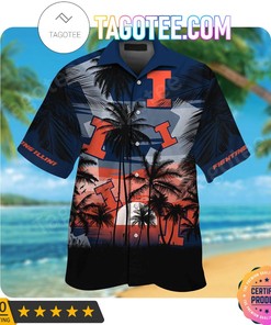 Illinois Fighting Illini Aloha Hawaii Shirt