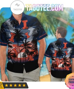 Illinois Fighting Illini Aloha Hawaii Shirt